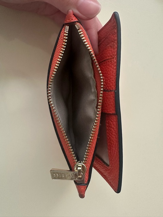 Orange Leather Zip Wallet - Picture 3 of 3